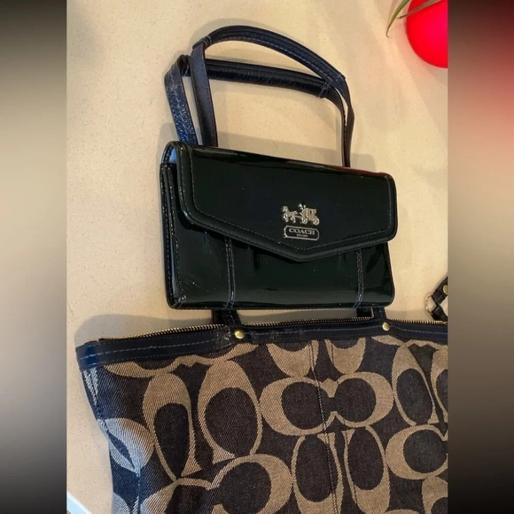 Coach Black Patent Leather Wallet